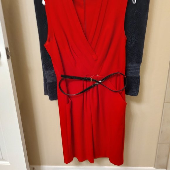 Calvin Klein Dresses & Skirts - New with Tags Calvin Klein Red Belted Dress Size 12